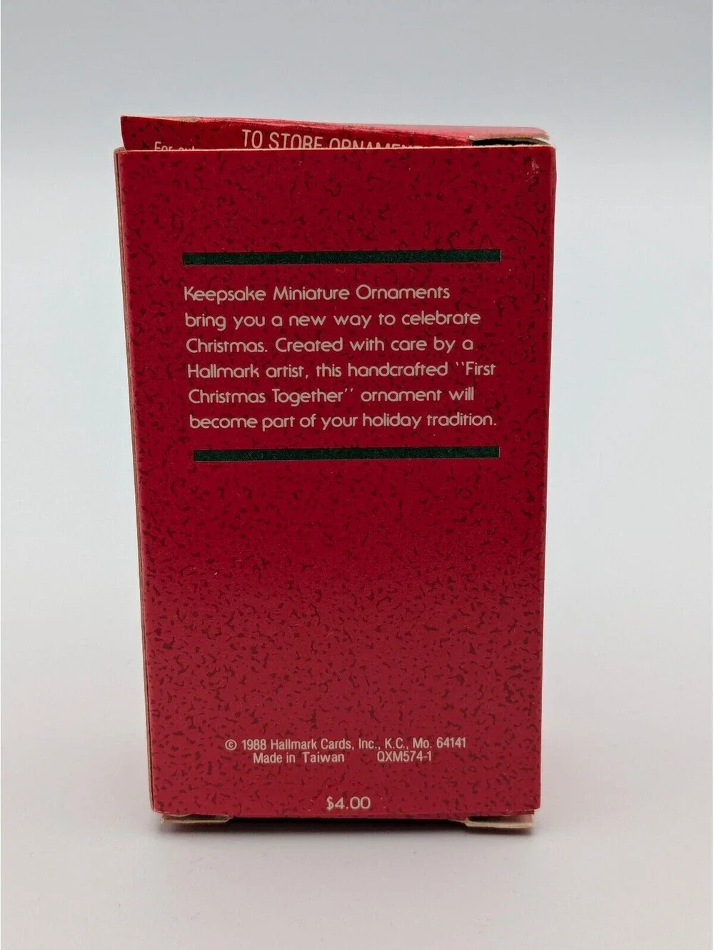 Hallmark Keepsake First Christmas Together Miniature Ornament 1988, New in Box